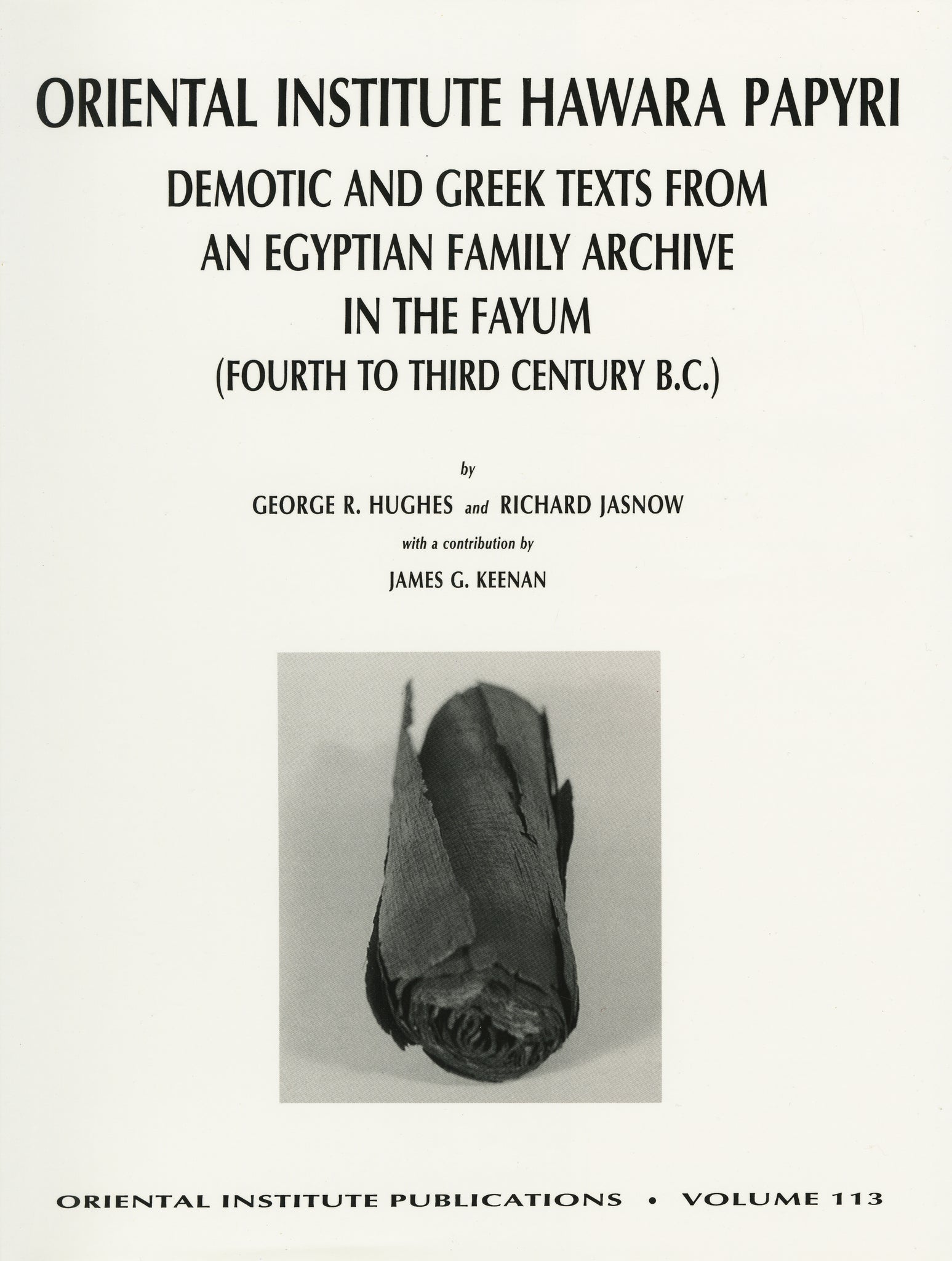 The Oriental Institute Hawara Papyri