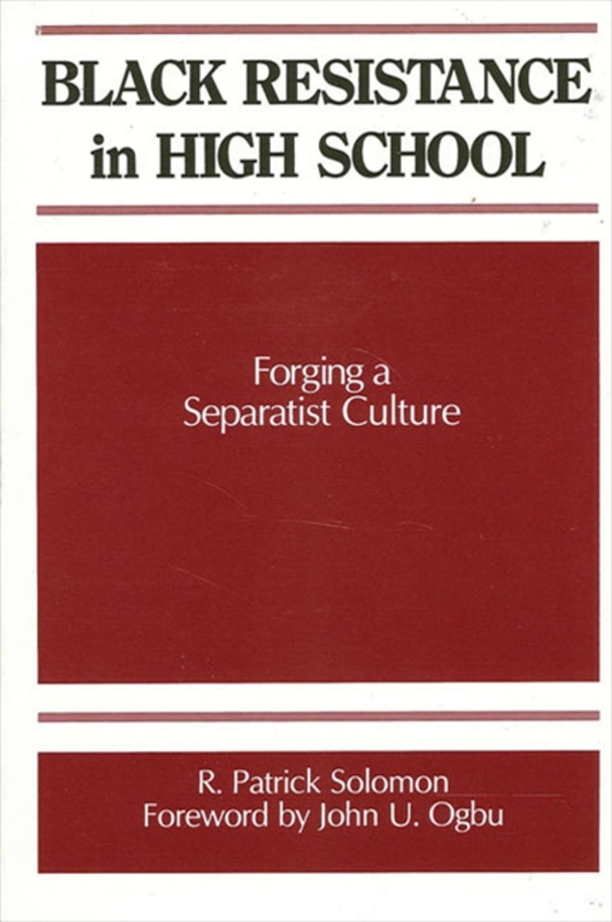 Cover image for Black Resistance in High School ISBN 9780791408483