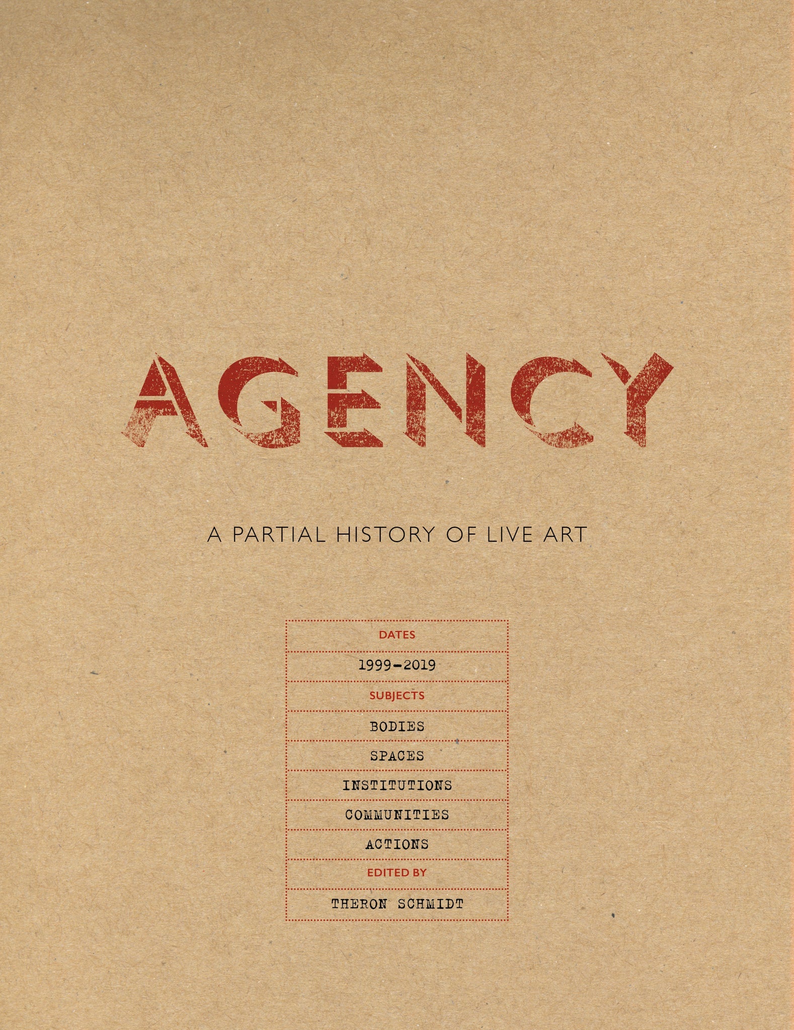 Cover image for Agency ISBN 9781789380293