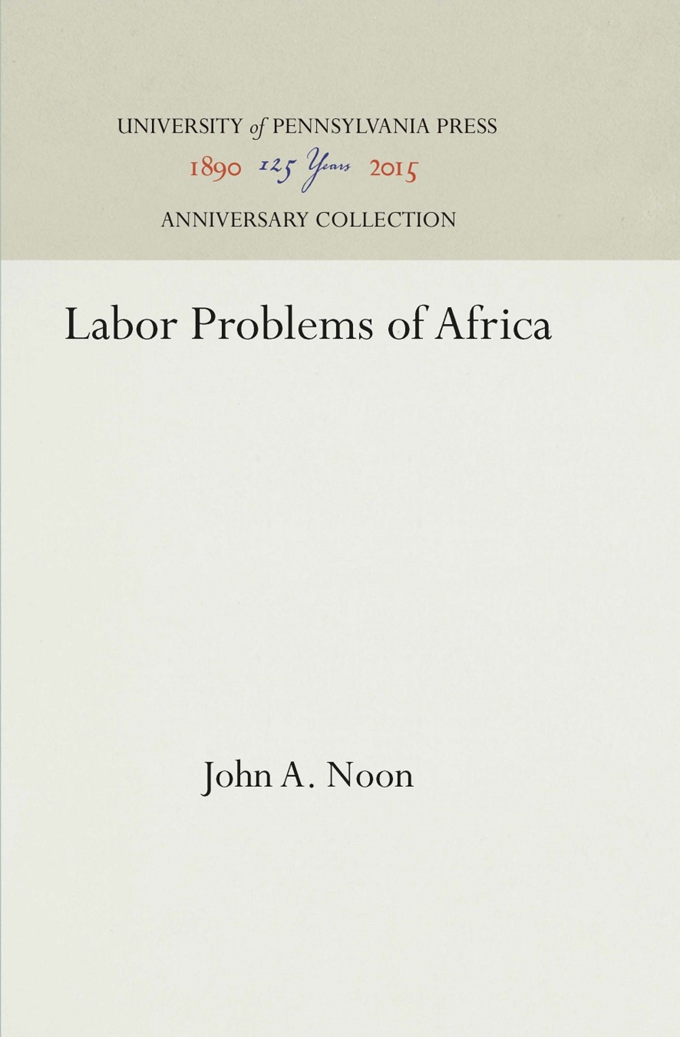 Labor Problems of Africa