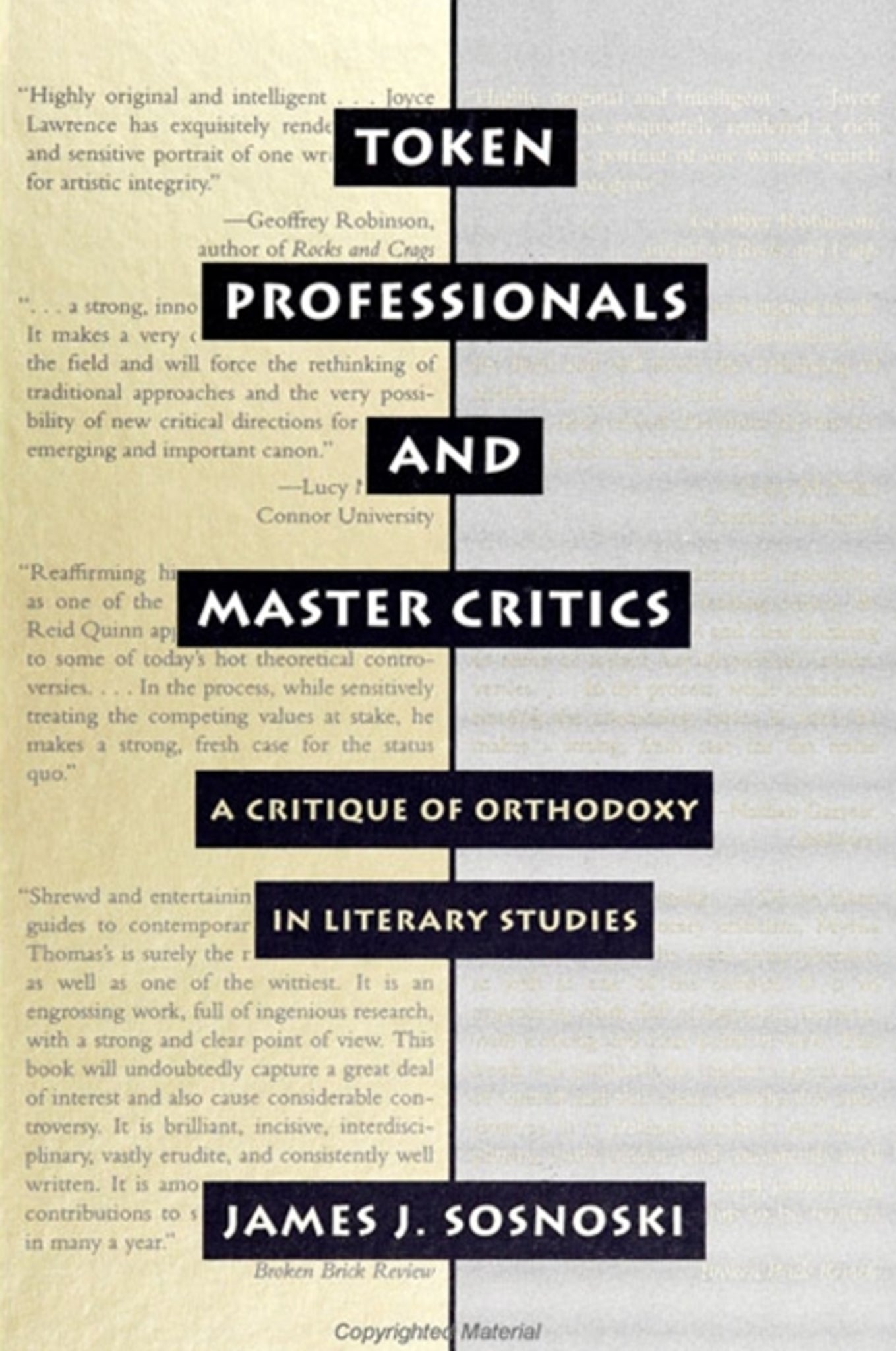Token Professionals and Master Critics