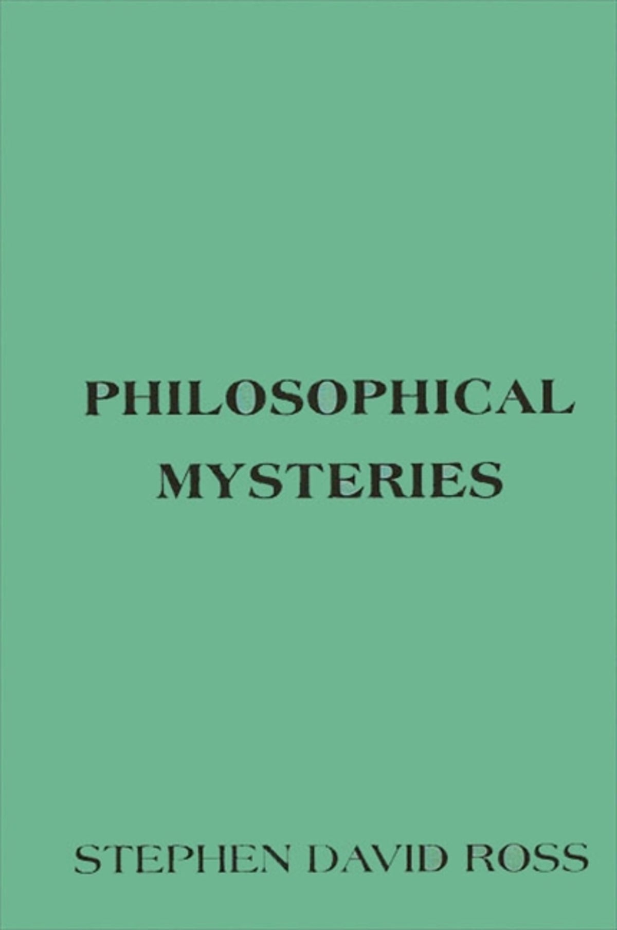 Cover image for Philosophical Mysteries ISBN 9780873955249