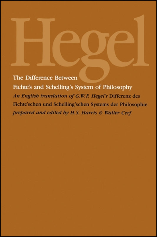 The Difference Between Fichte's and Schelling's System of Philosophy