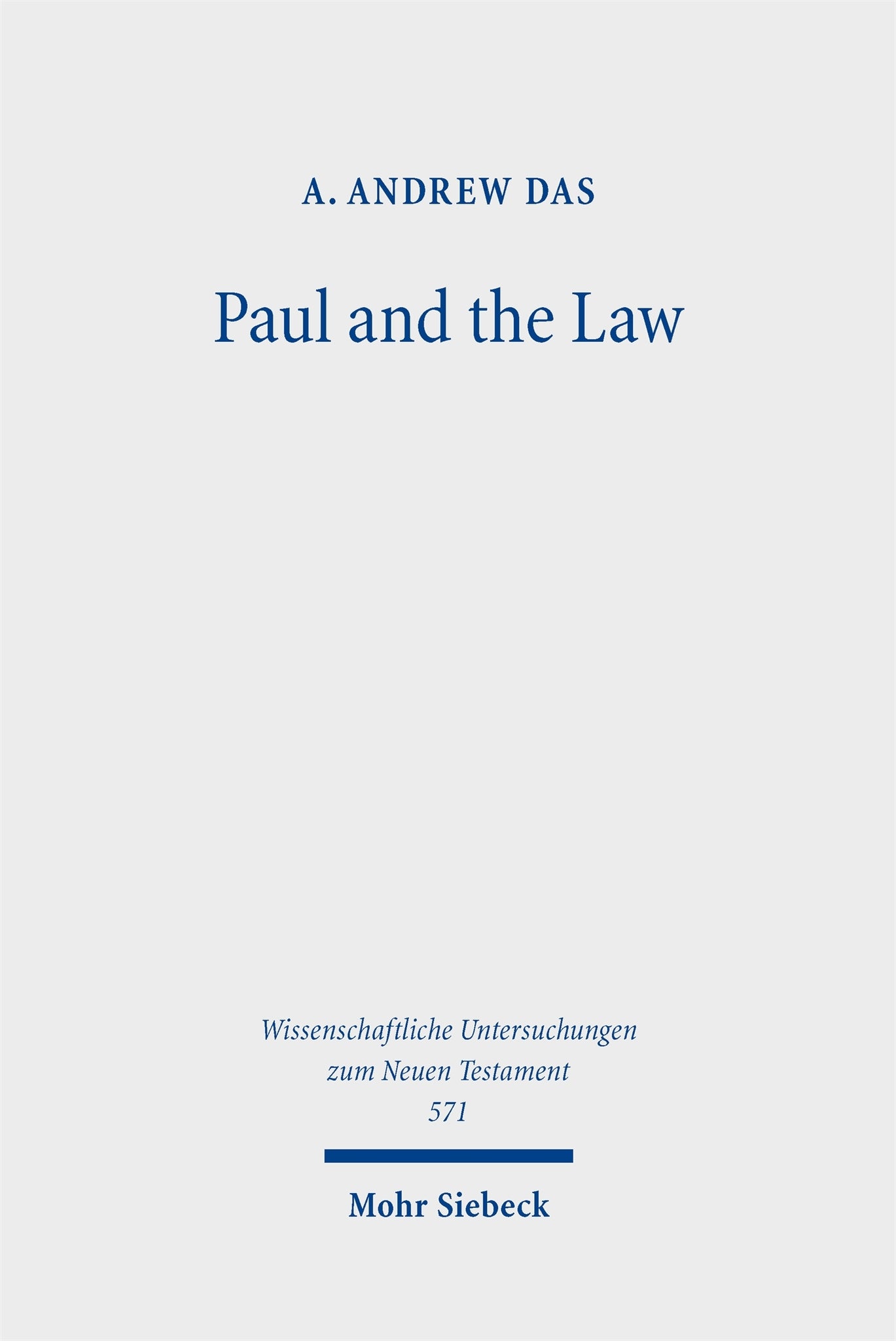 Cover image for Paul and the Law ISBN 9783161645686