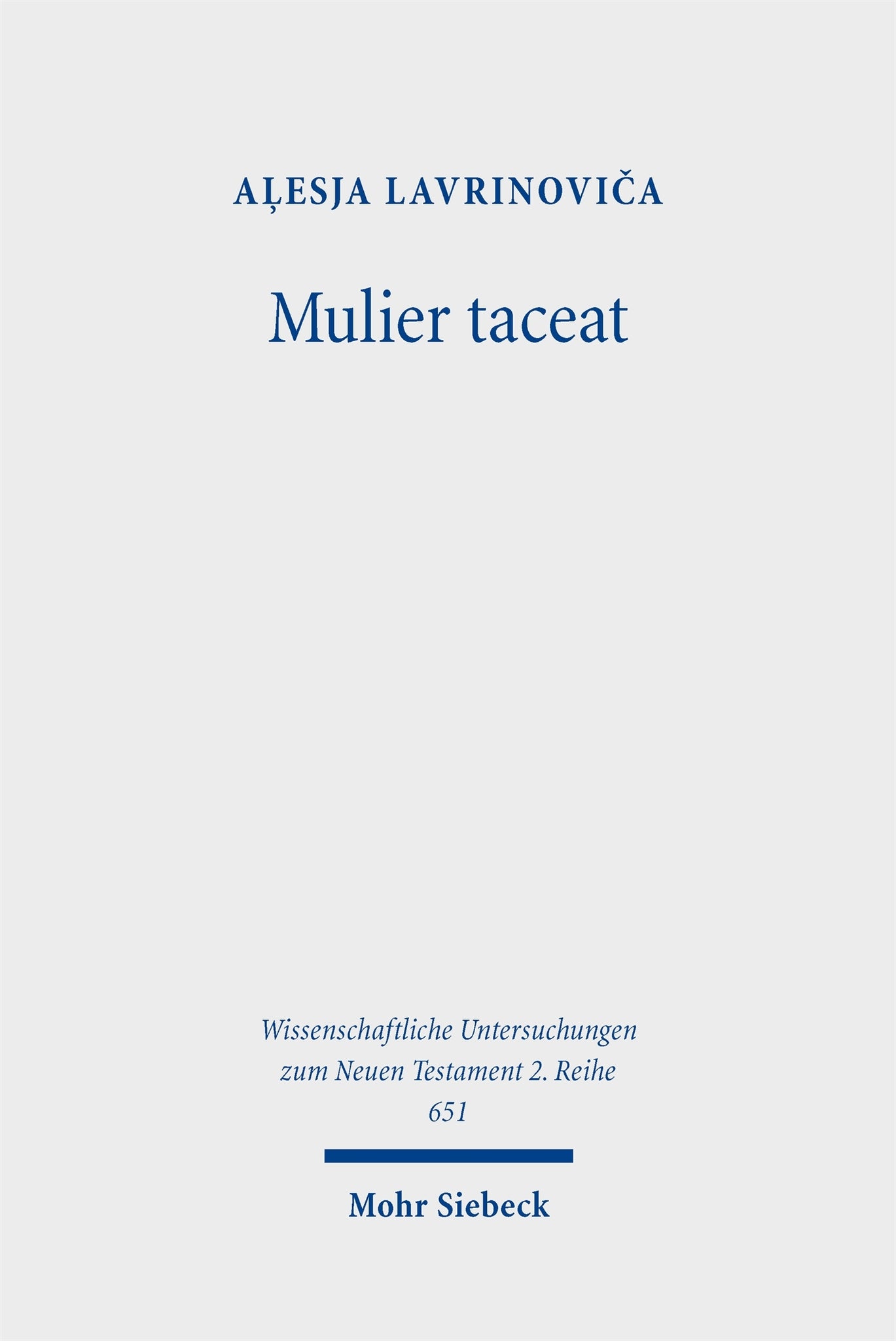Mulier taceat