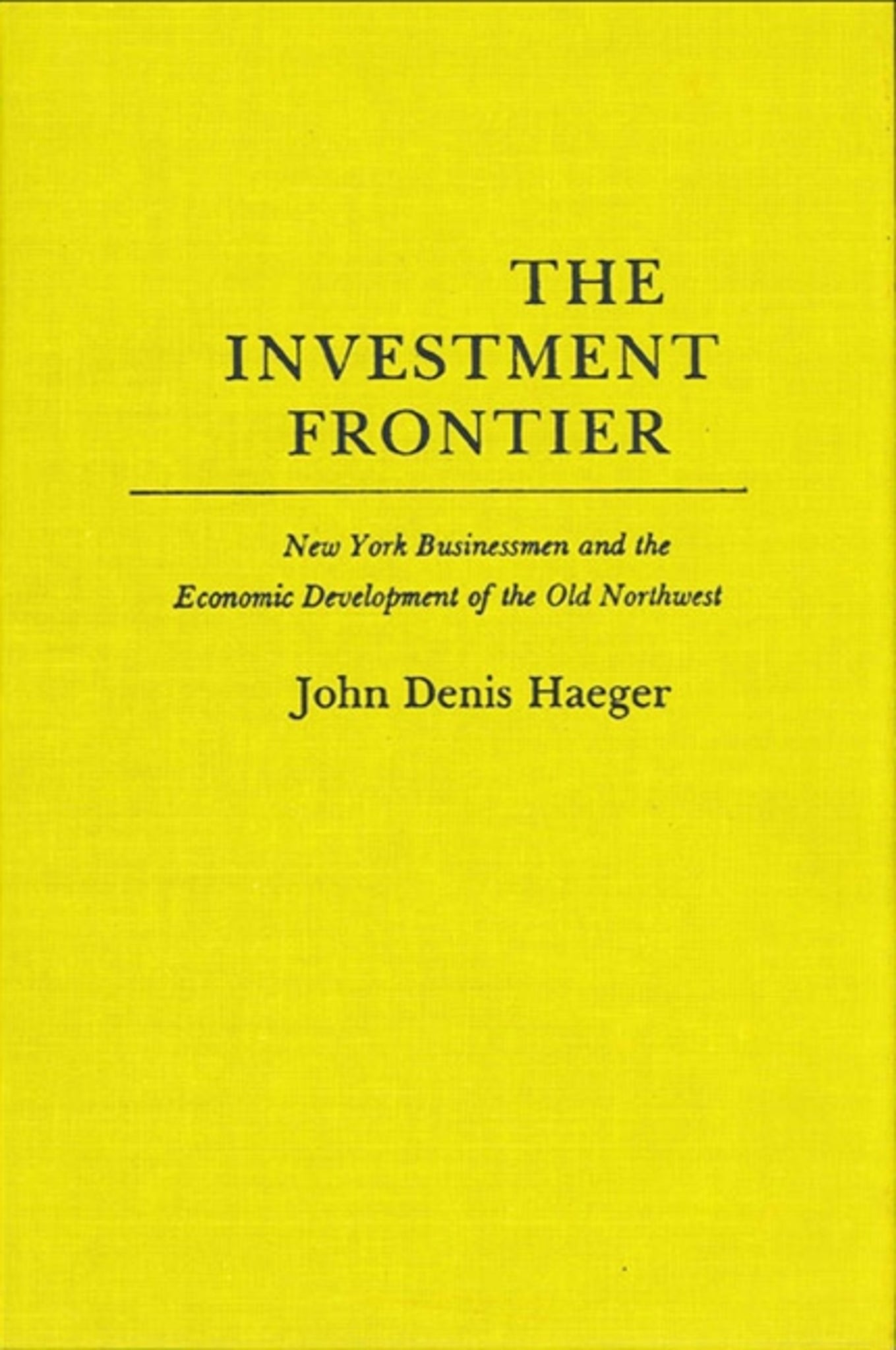 The Investment Frontier
