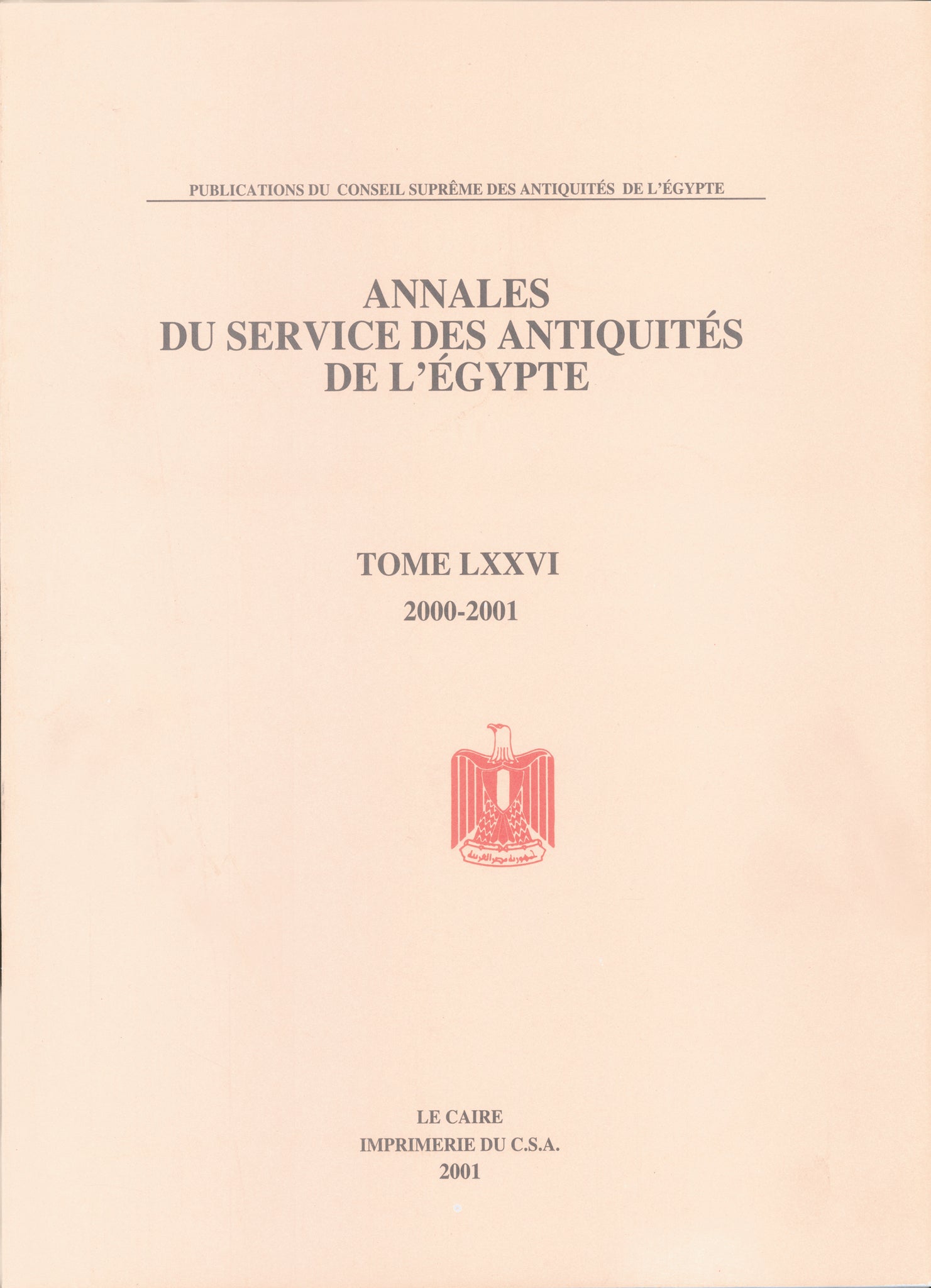 Annales du Service des Antiquités de l’Egypte