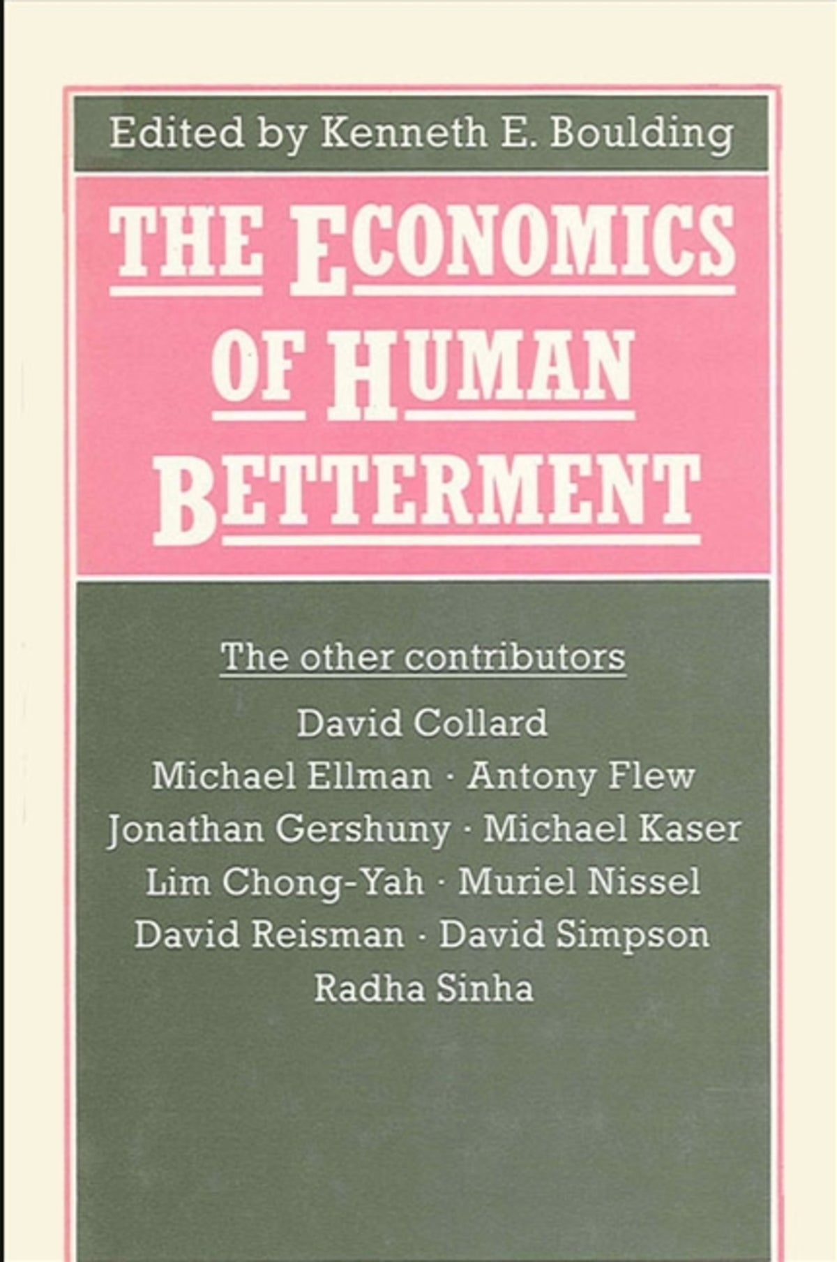 Cover image for The Economics of Human Betterment ISBN 9780873959254