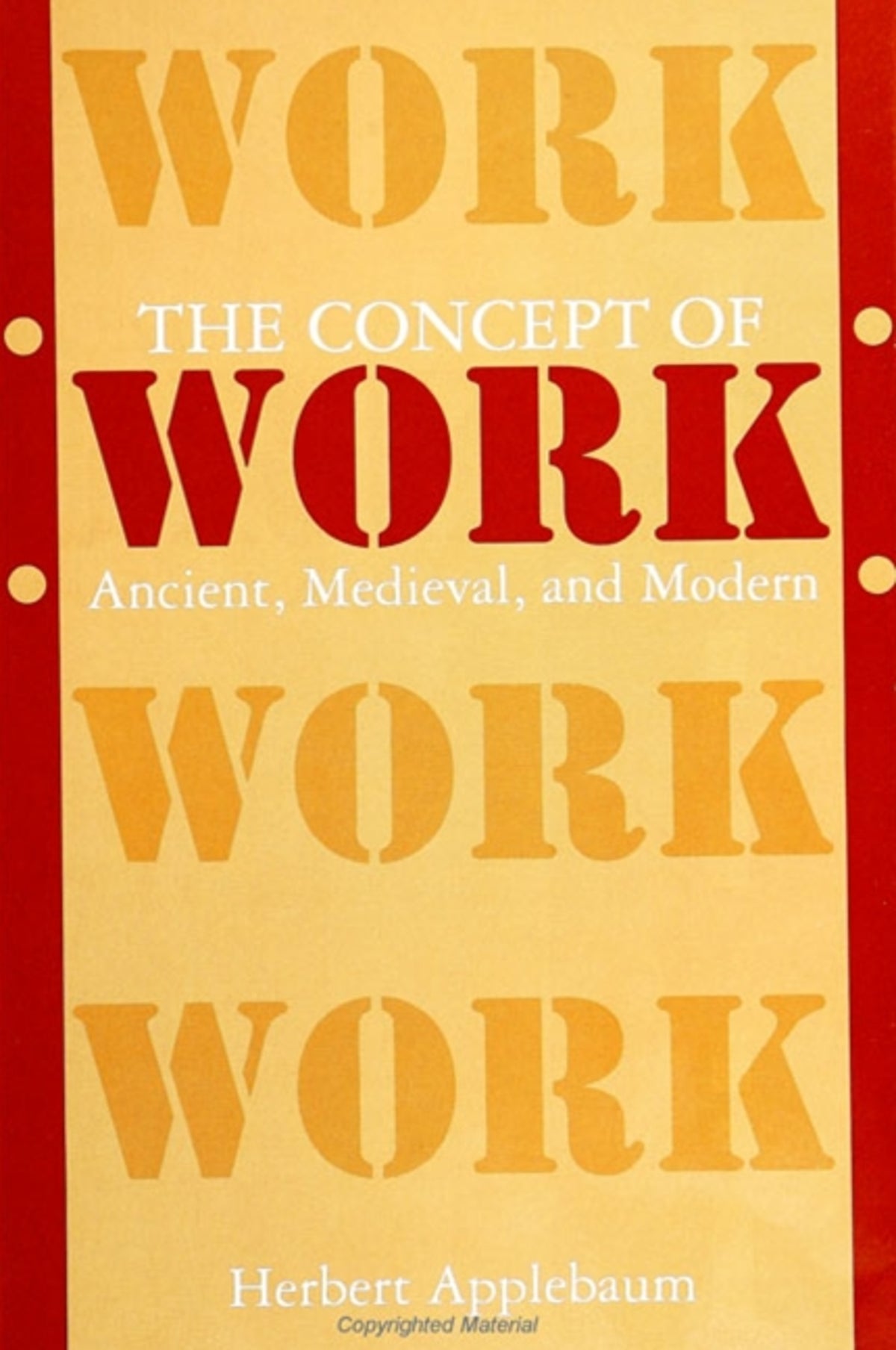 Cover image for The Concept of Work ISBN 9780791411025