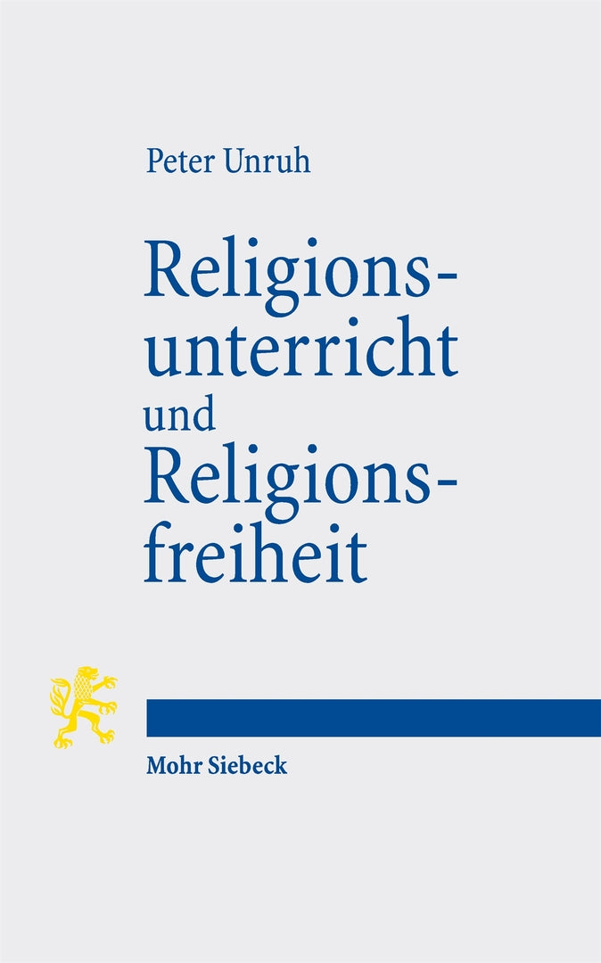 Cover image for Religionsunterricht und Religionsfreiheit ISBN 9783162000712