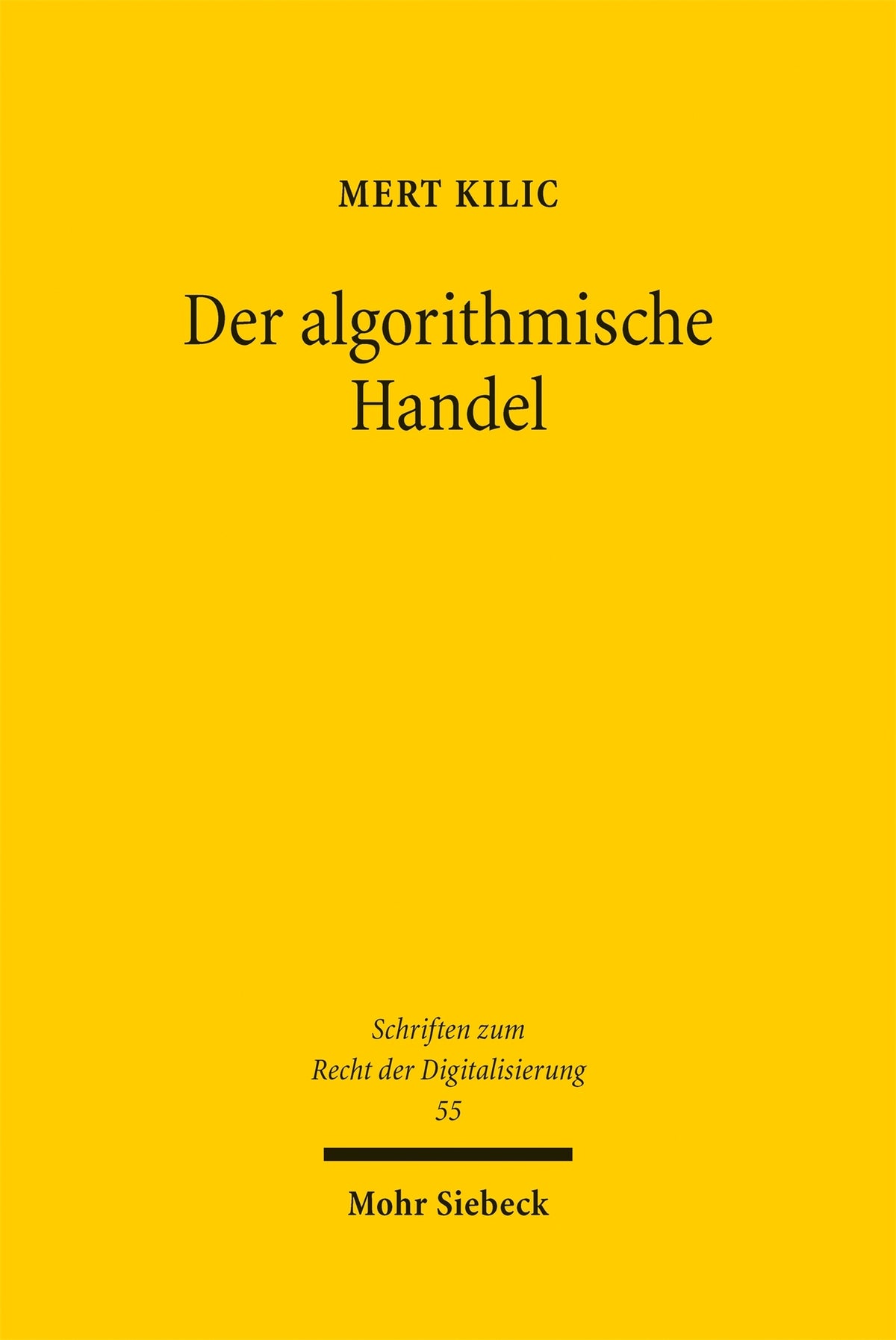 Cover image for Der algorithmische Handel ISBN 9783162002907