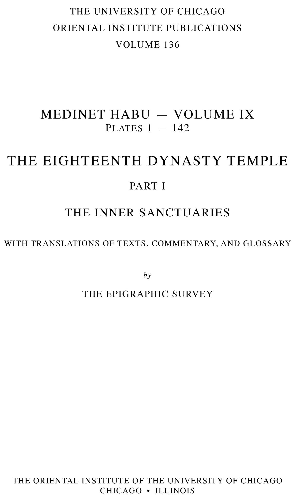 Medinet Habu IX