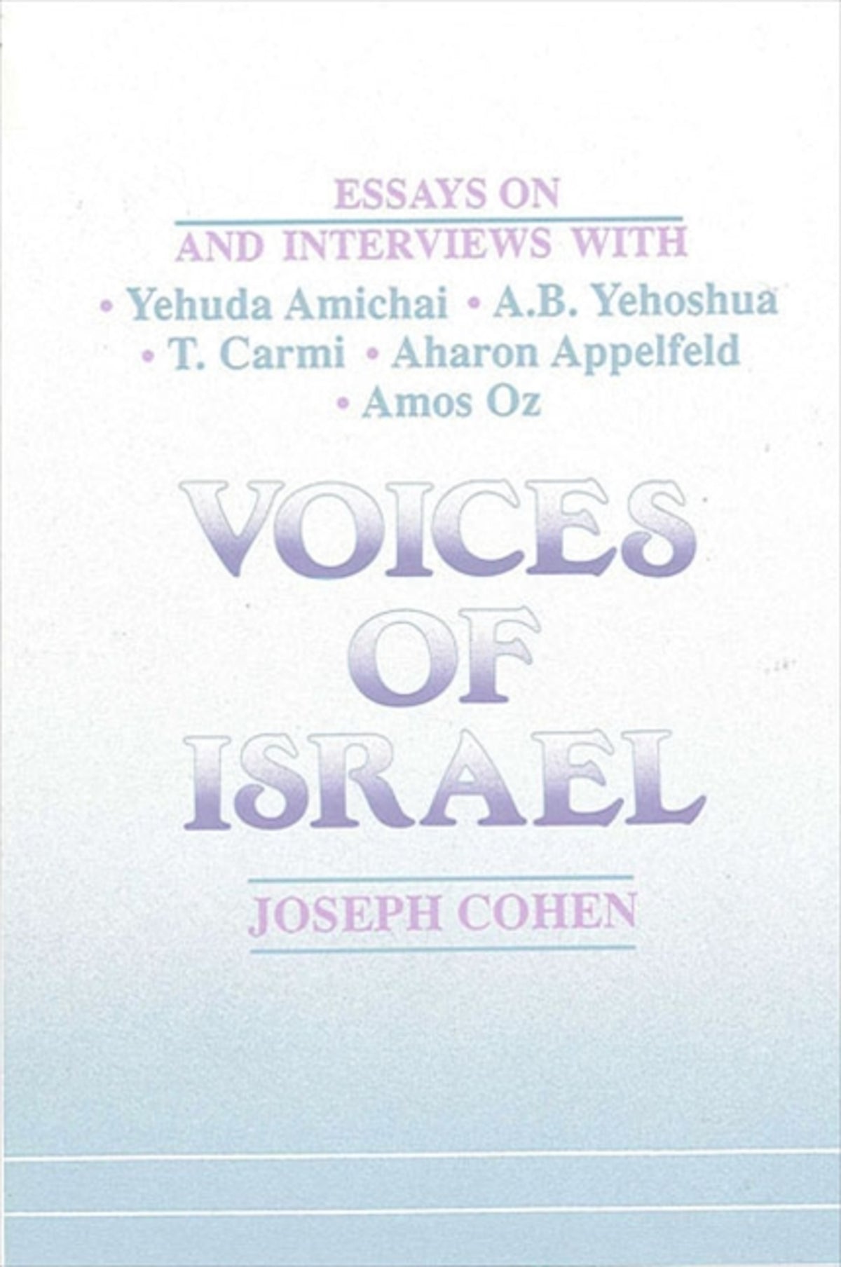 Cover image for Voices of Israel ISBN 9780791402436