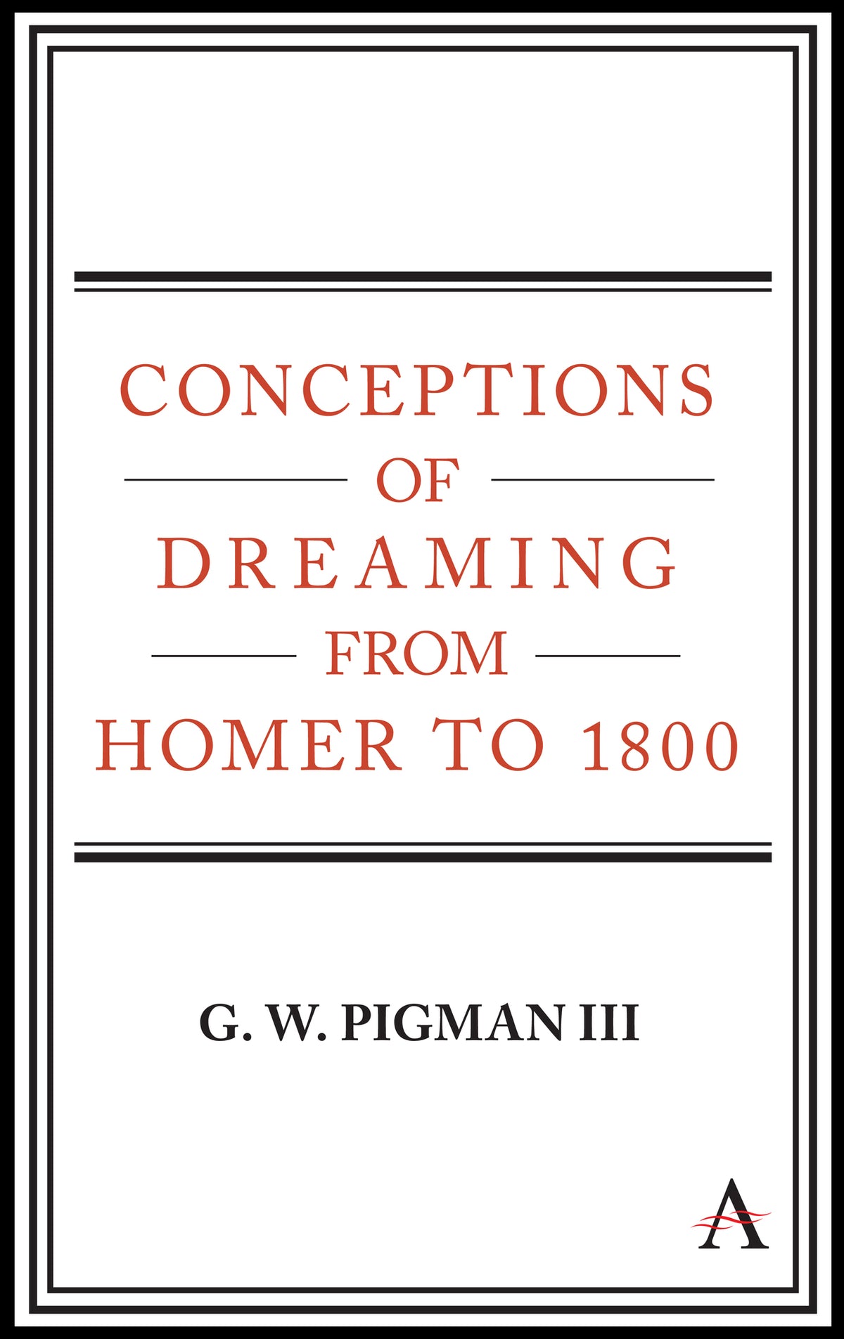 Cover image for Conceptions of Dreaming from Homer to 1800 ISBN 9781783088898