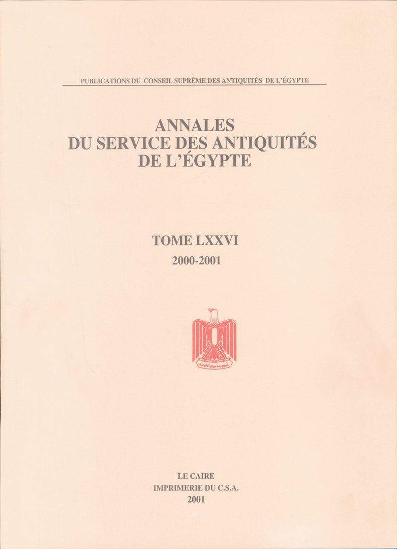 Annales du Service des Antiquités de l’Egypte