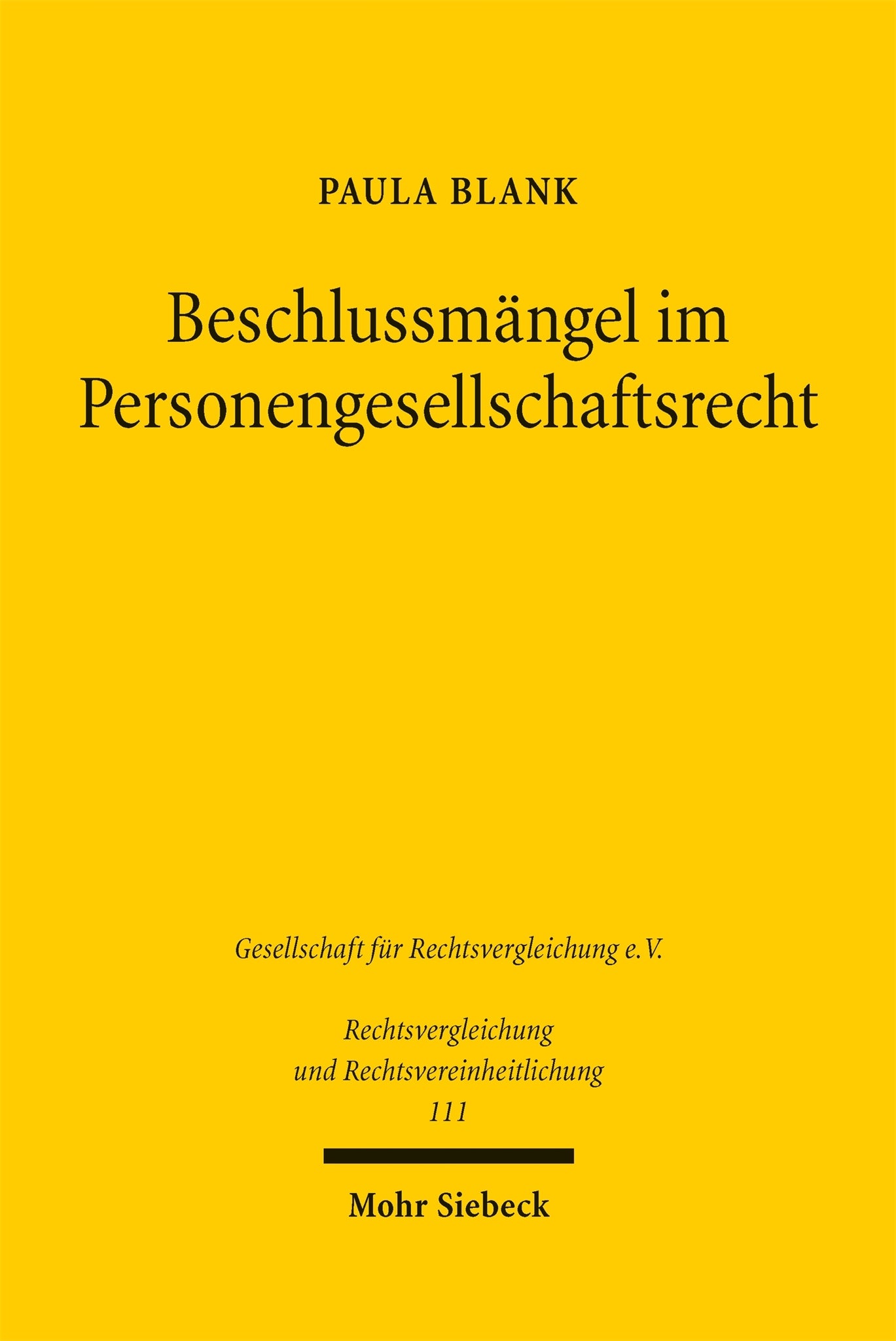 Cover image for Beschlussmängel im Personengesellschaftsrecht ISBN 9783162006974