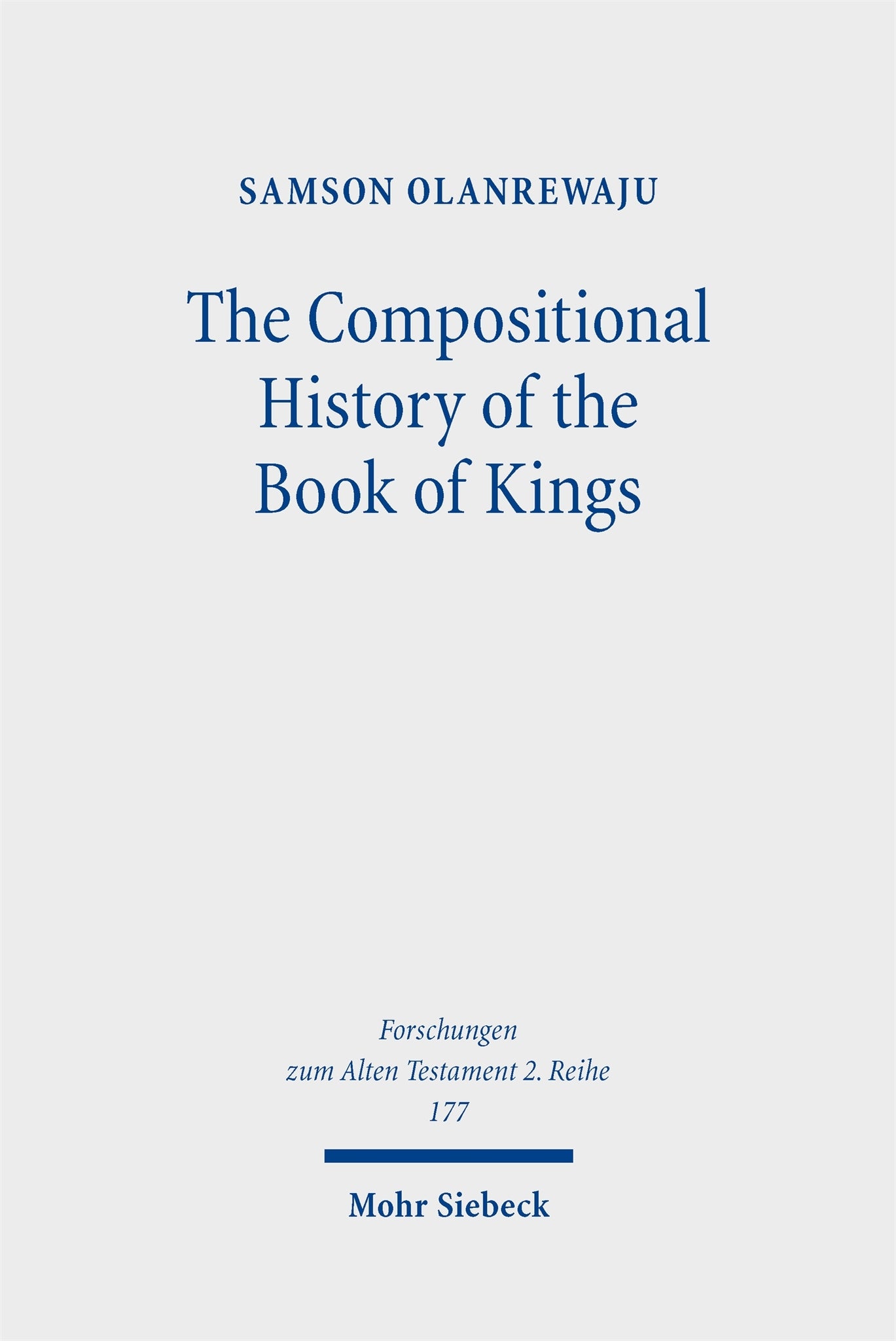The Compositional History of the Book of Kings