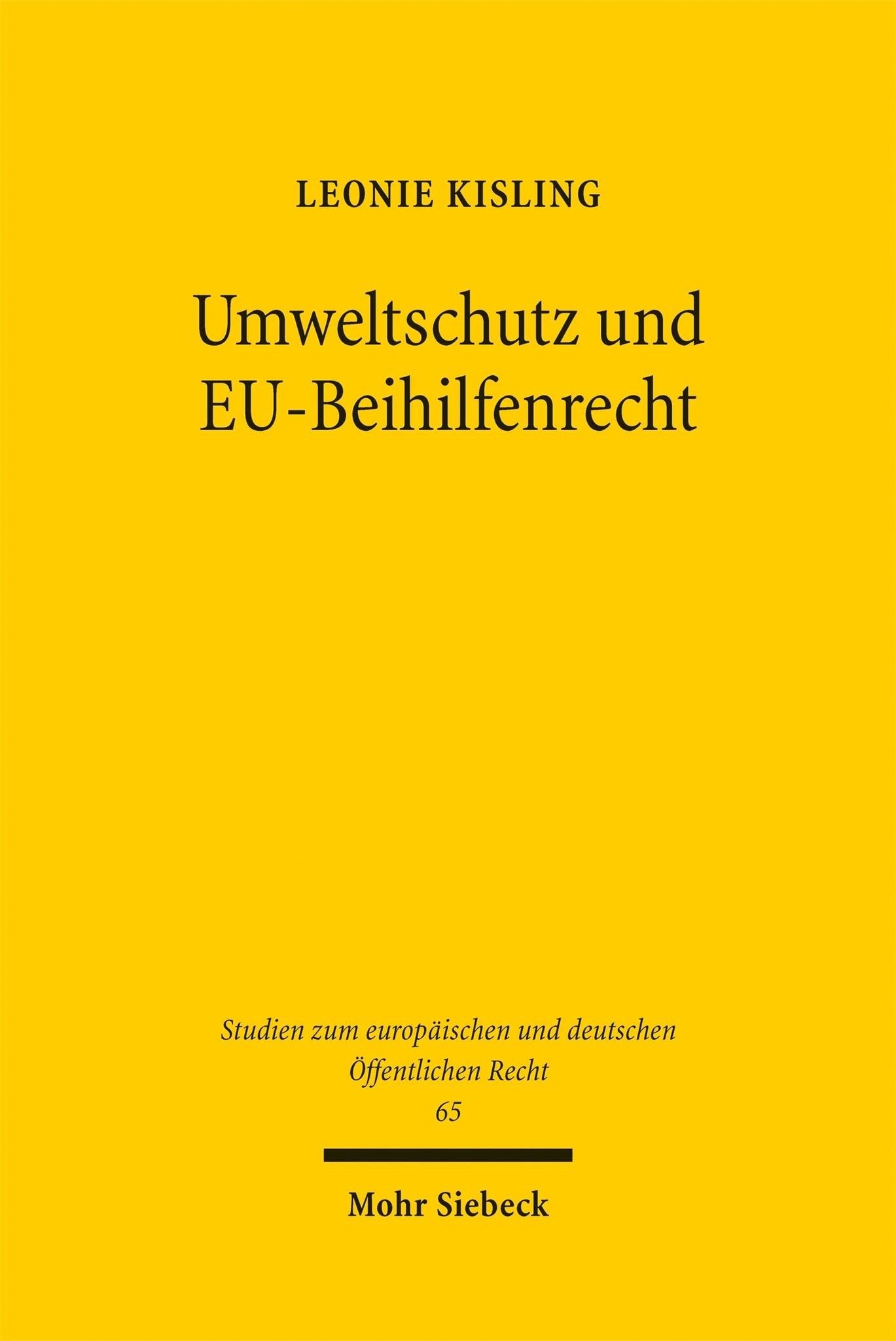 Cover image for Umweltschutz und EU-Beihilfenrecht ISBN 9783162004932