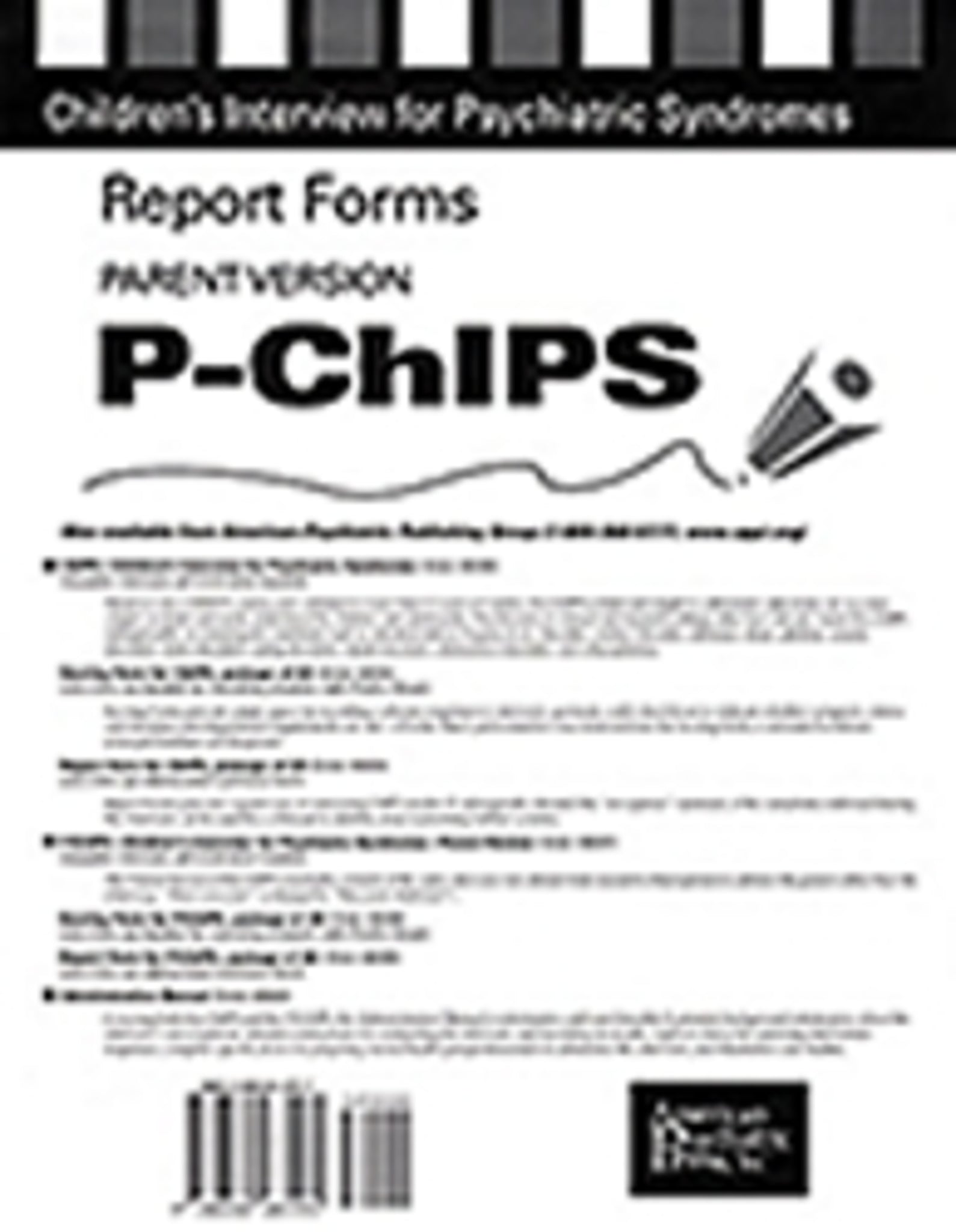 Report Forms for P-ChIPS