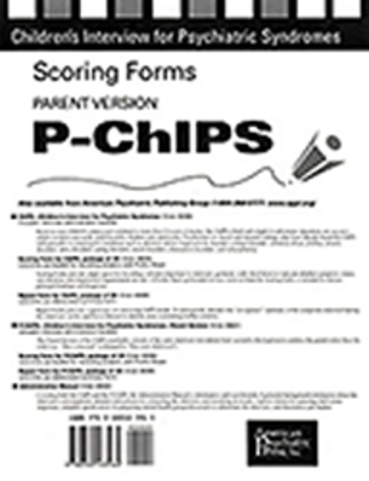 Scoring Forms for P-ChIPS