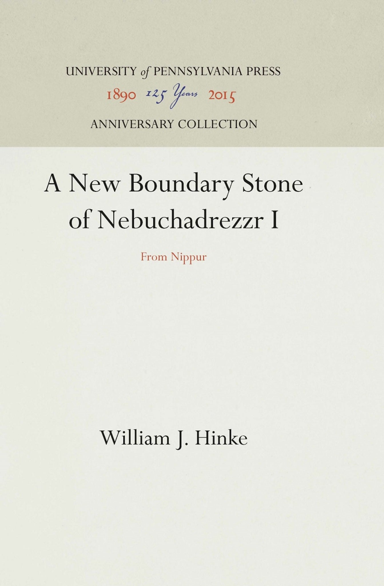 A New Boundary Stone of Nebuchadrezzr I