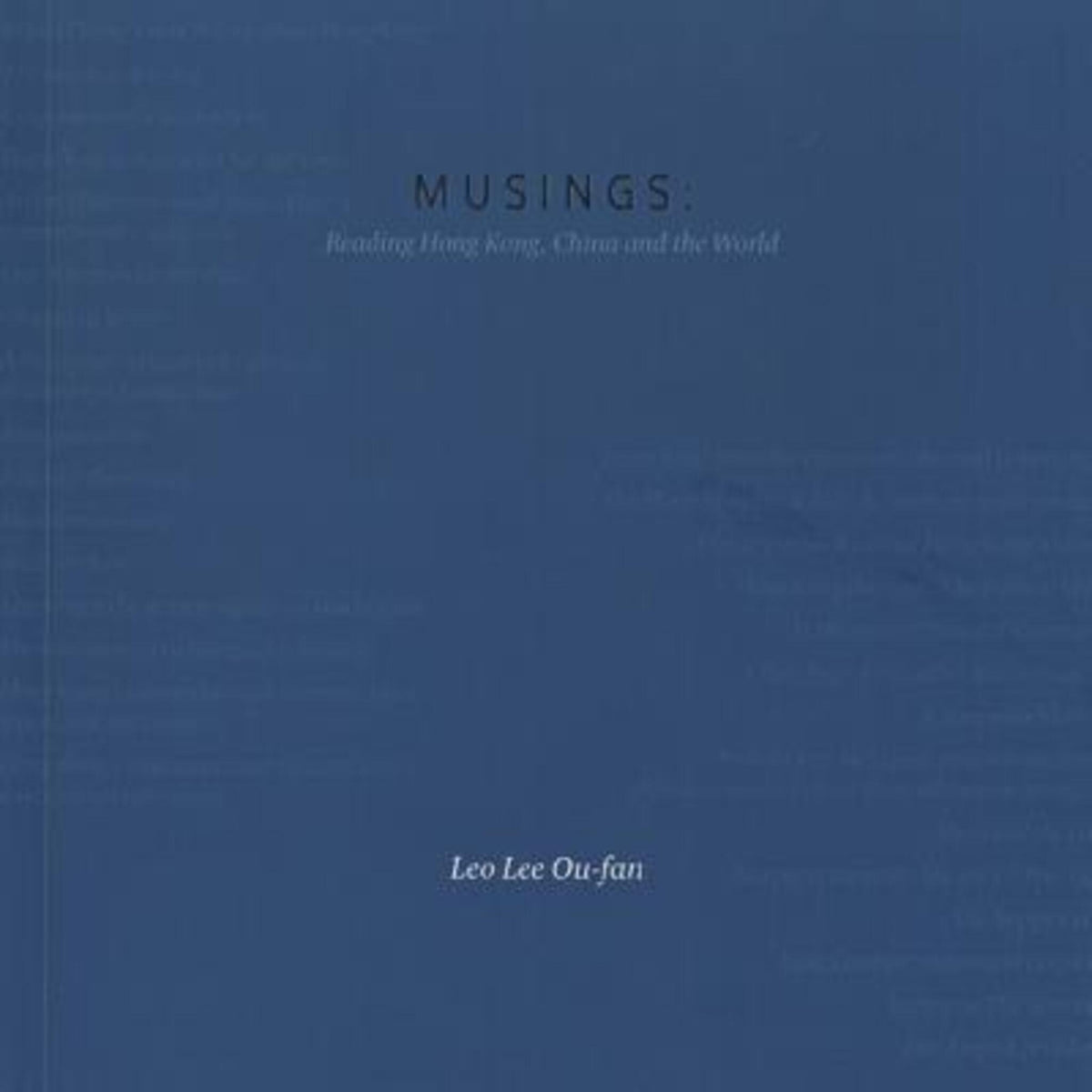 Cover image for Musings ISBN 9789881500502