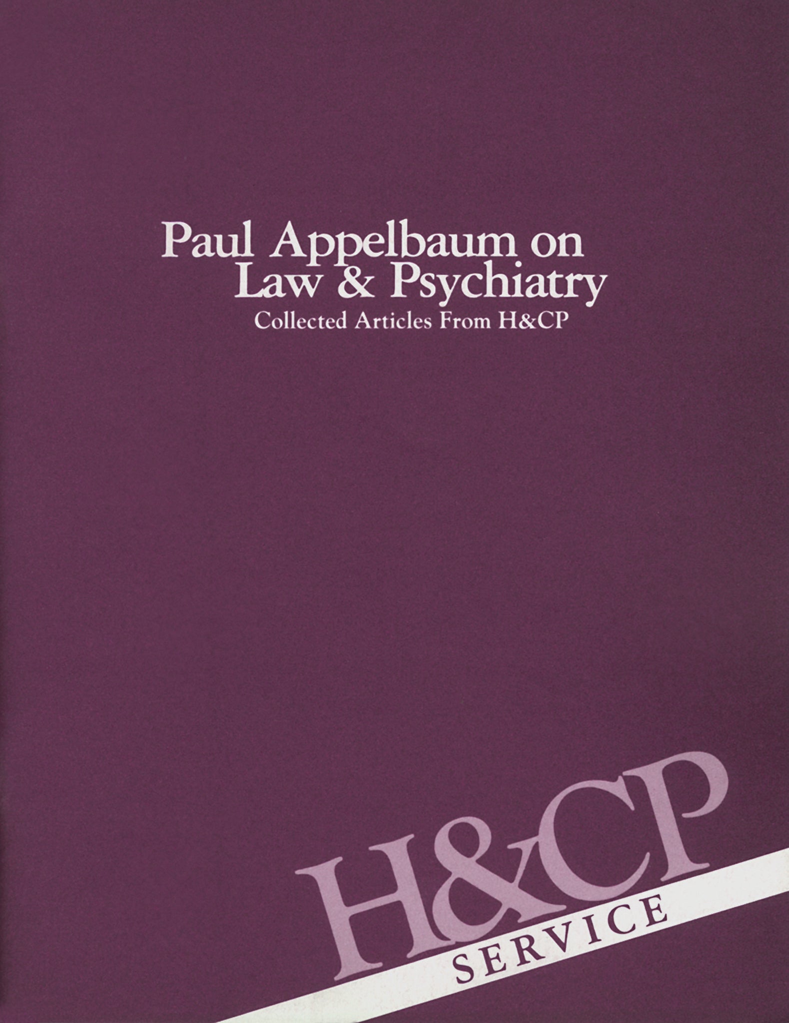 Cover image for Paul Appelbaum on Law and Psychiatry ISBN 9780890420089