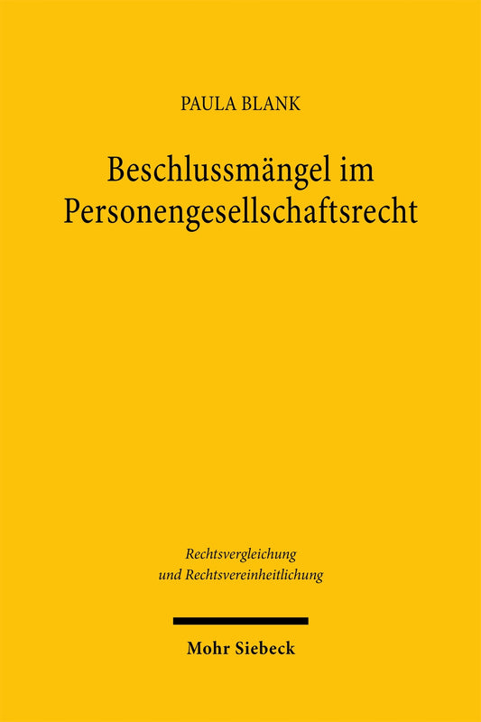 Beschlussmängel im Personengesellschaftsrecht