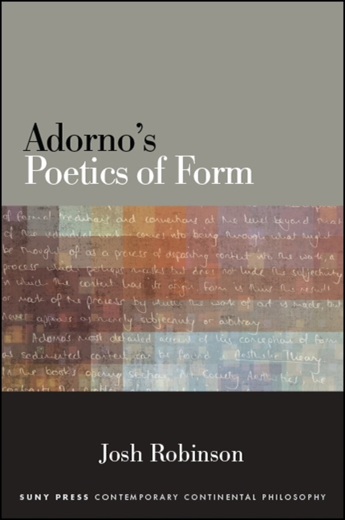 Cover image for Adorno's Poetics of Form ISBN 9781438469836