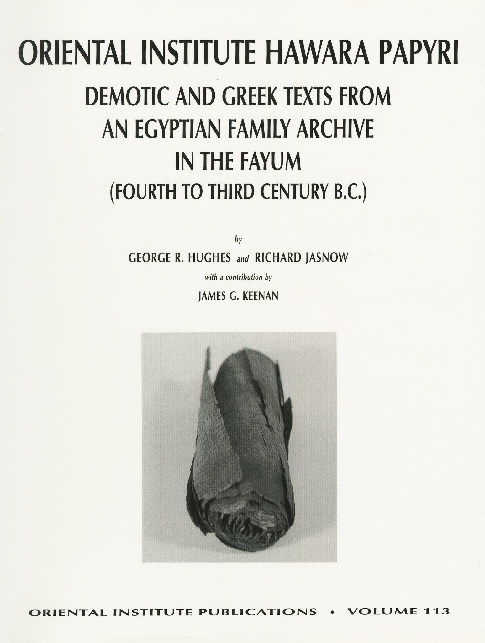 The Oriental Institute Hawara Papyri