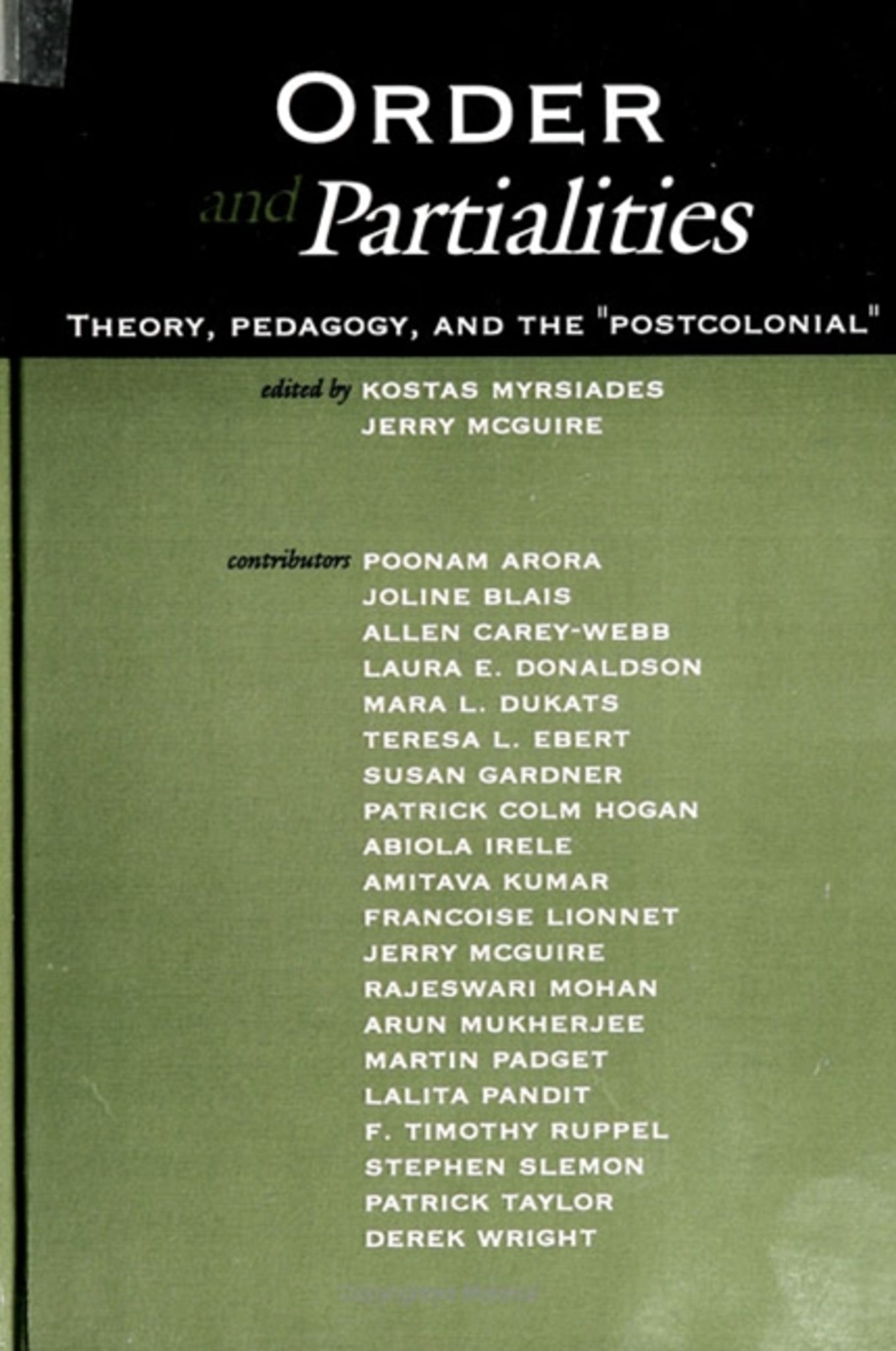 Order and Partialities