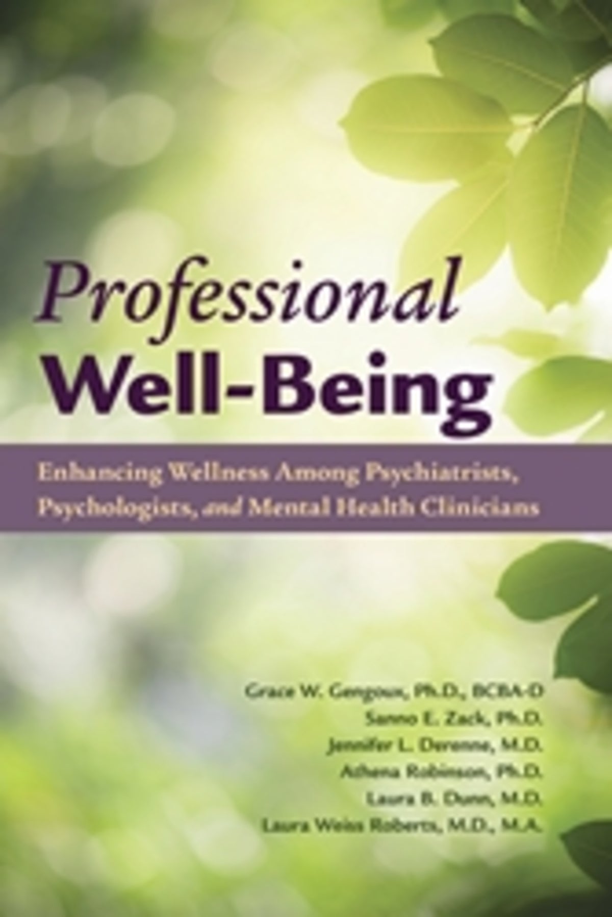 Cover image for Professional Well-Being ISBN 9781615372294