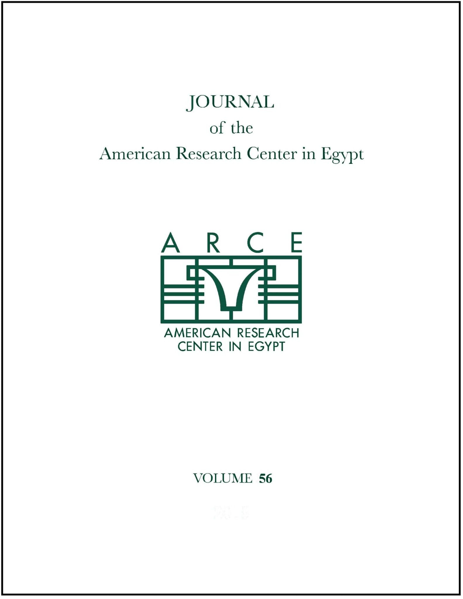 Journal of the American Research Center in Egypt, Vol 56 (2020)