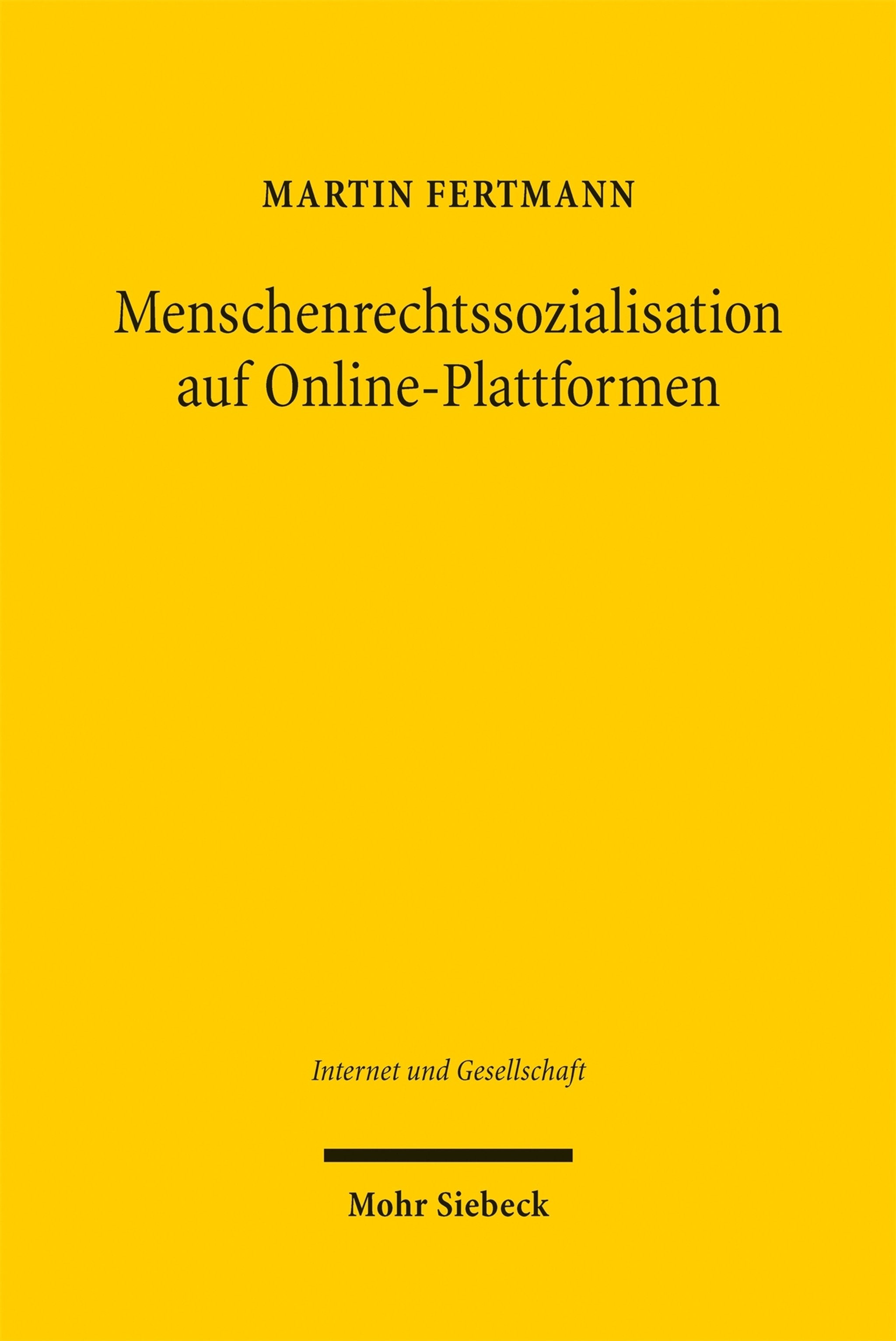 Cover image for Menschenrechtssozialisation auf Online-Plattformen ISBN 9783162000859
