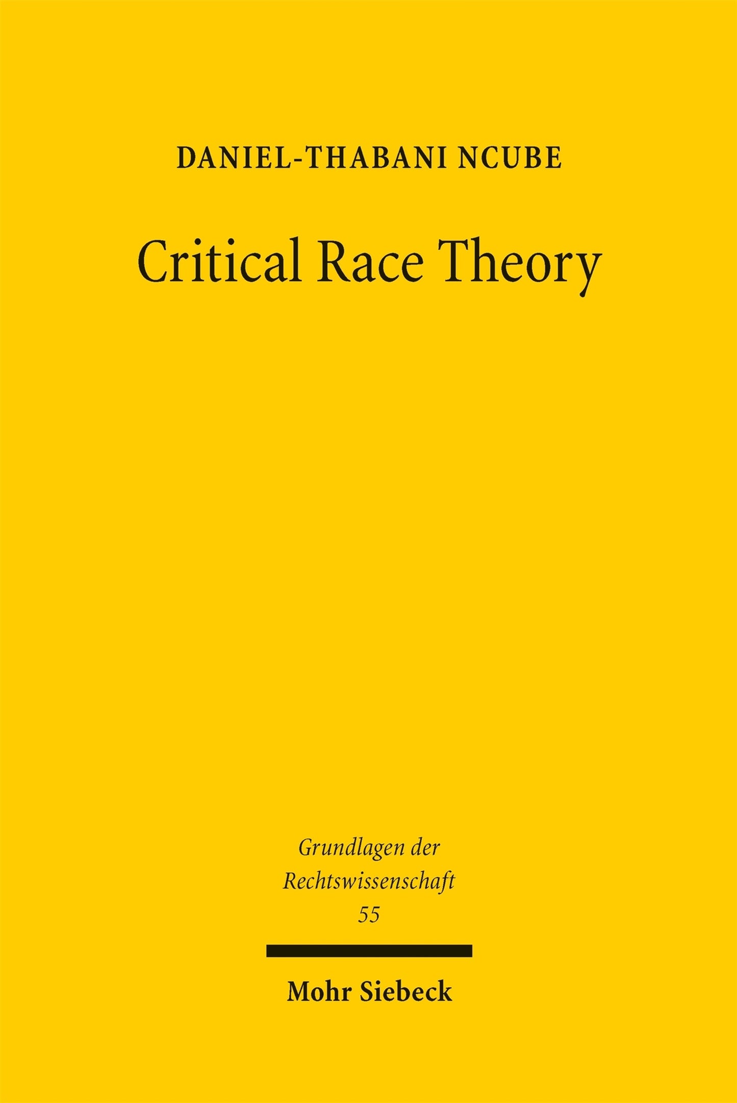 Cover image for Critical Race Theory ISBN 9783161647062