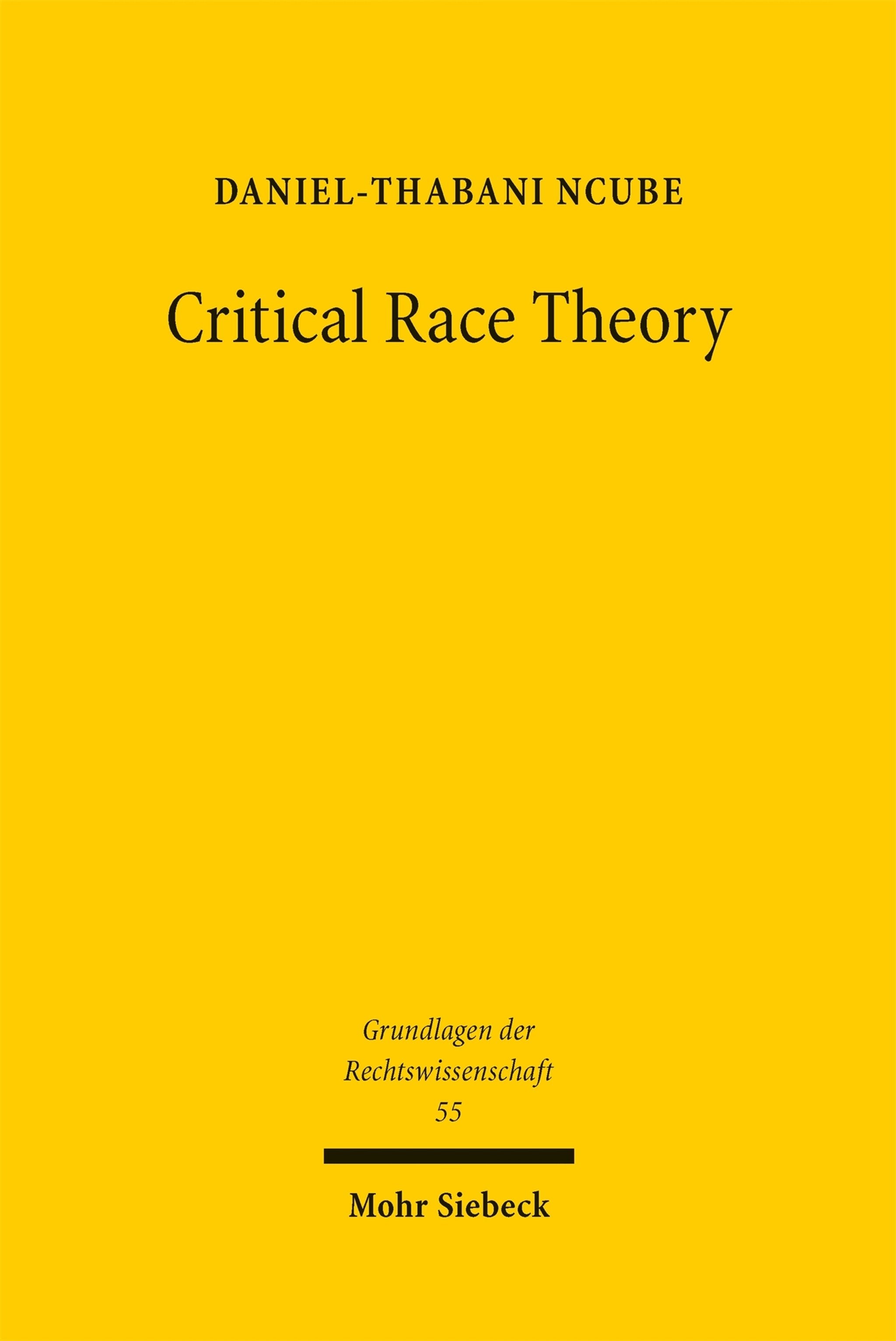 Cover image for Critical Race Theory ISBN 9783161647062