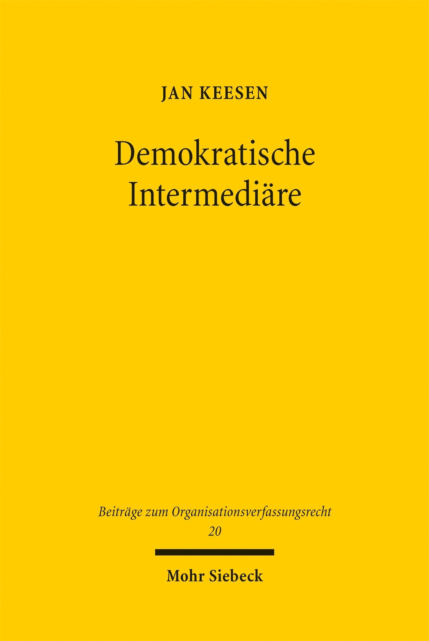 Cover image for Demokratische Intermediäre ISBN 9783161649004