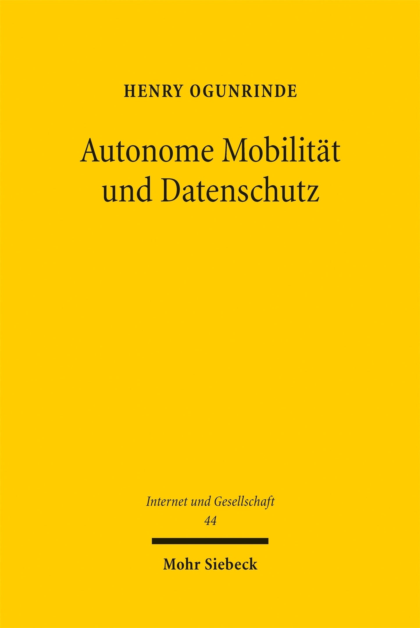Cover image for Autonome Mobilität und Datenschutz ISBN 9783161645303