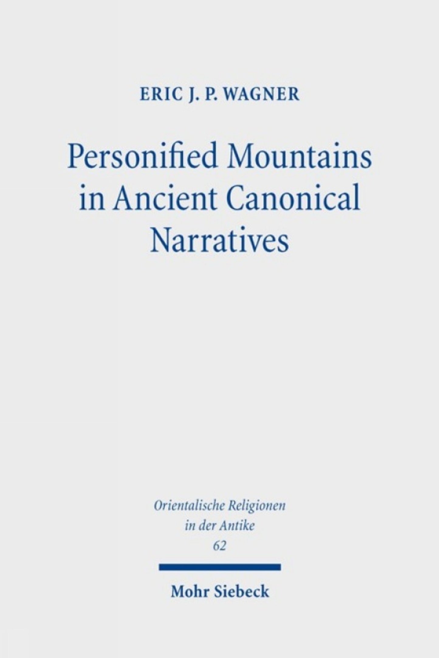 Cover image for Personified Mountains in Ancient Canonical Narratives ISBN 9783161638053