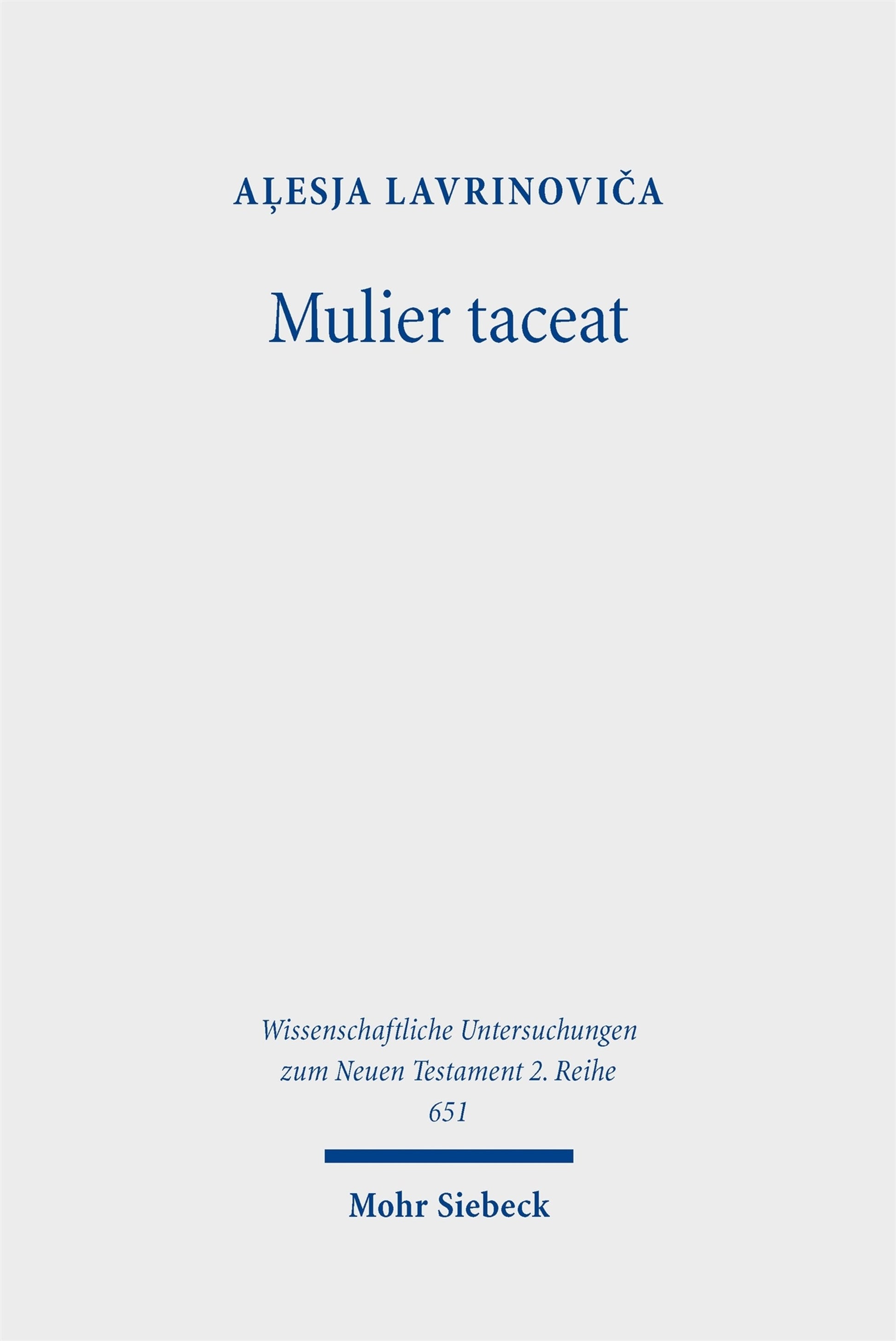 Mulier taceat
