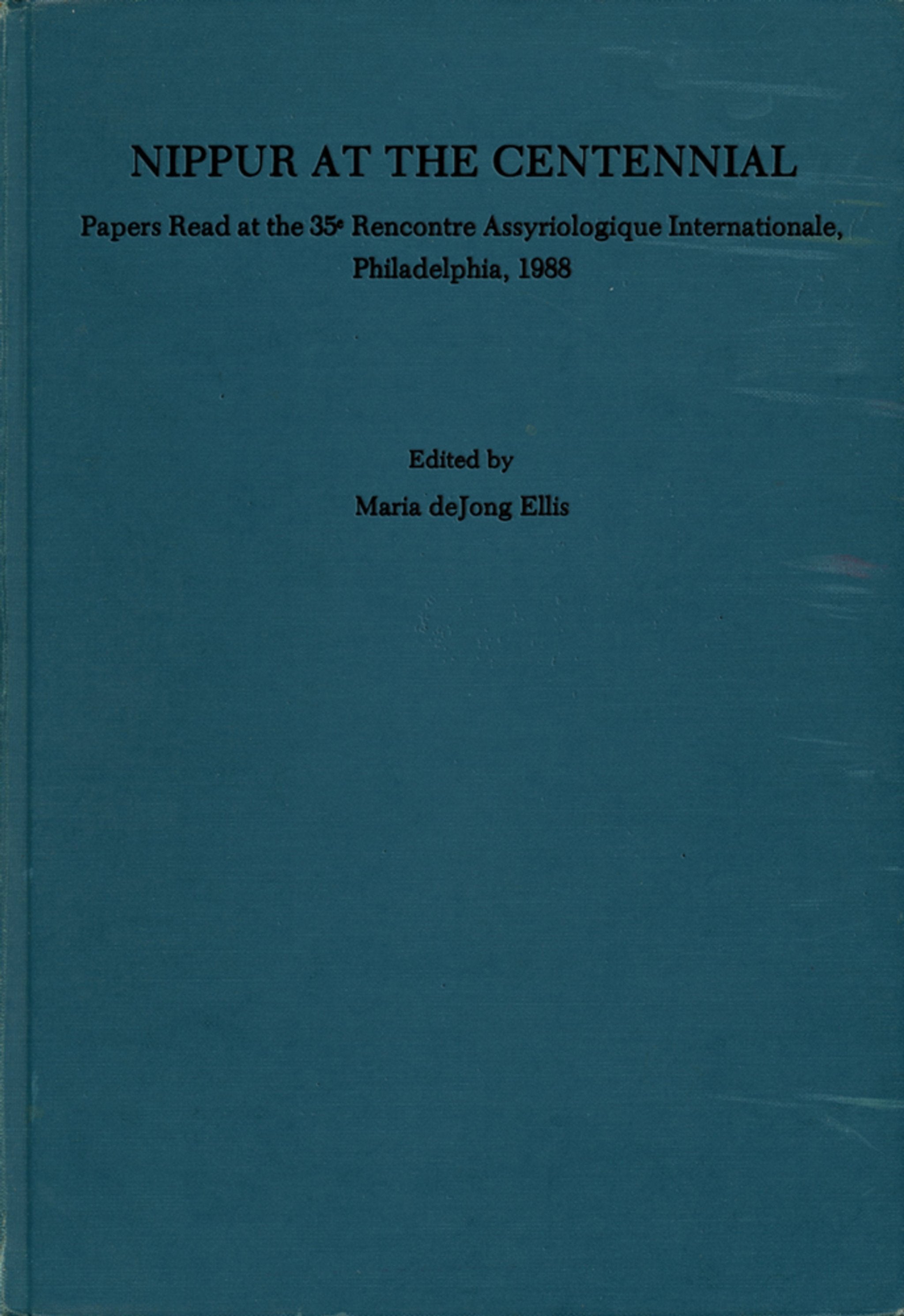 Cover image for Nippur at the Centennial ISBN 9780924171017