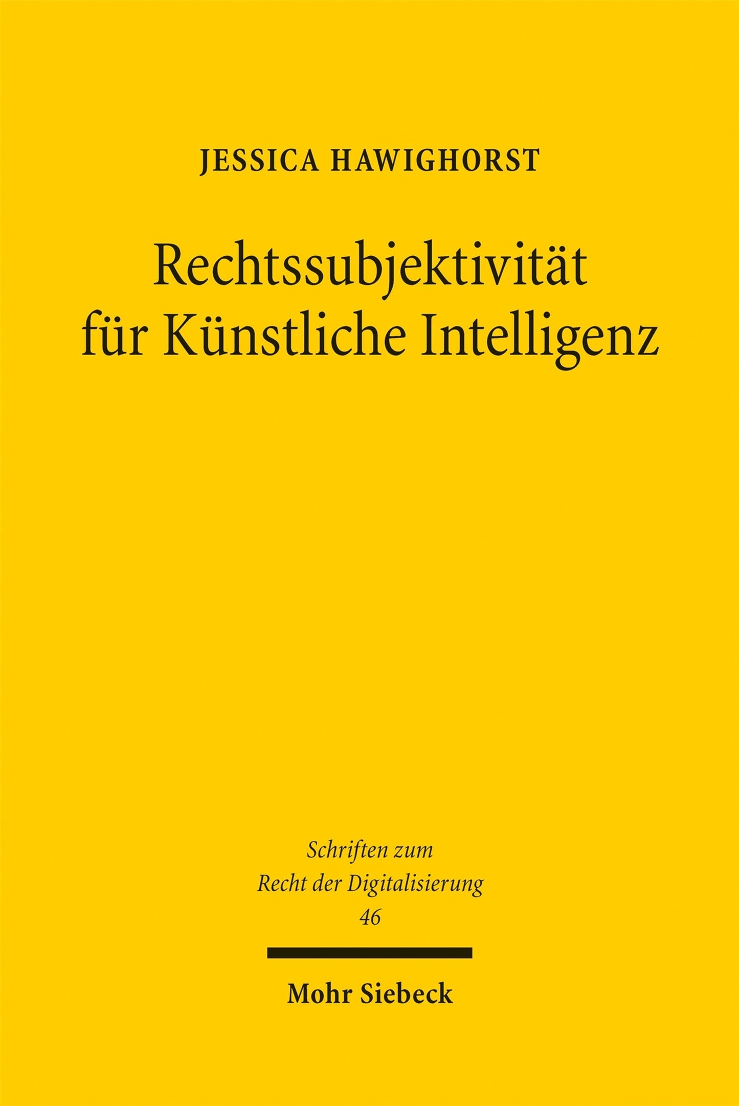 Cover image for Rechtssubjektivität für KI ISBN 9783161705601