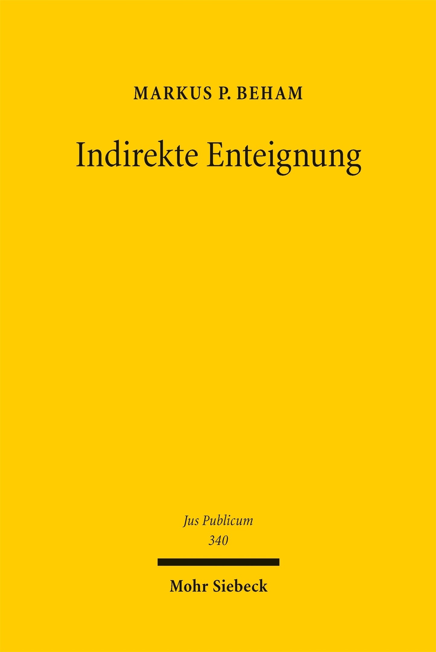 Cover image for Indirekte Enteignung ISBN 9783161636783